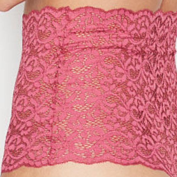 VS S High-Rise Thong Panty NWT Athena Lace Pink Floral Lace Sexy Romantic Pink - Picture 10 of 14